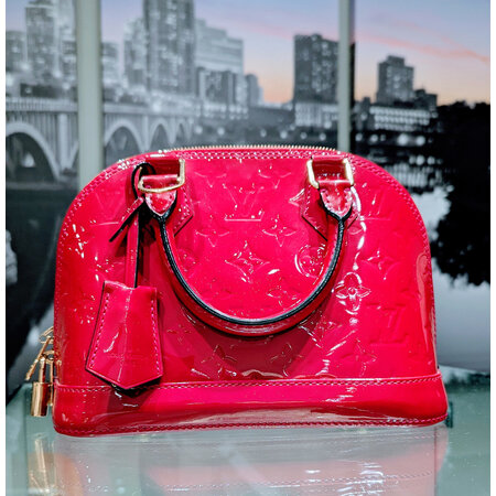 Handbag Louis Vuitton Alma Vernis Pink BB W/strap 125035036