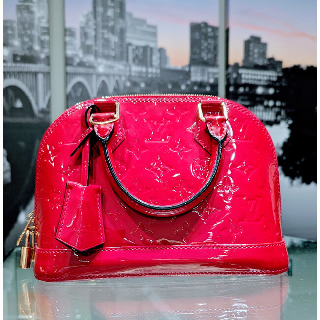 Handbag Louis Vuitton Alma Vernis Pink BB W/strap 125035036