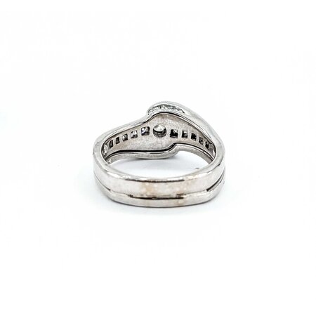 Ring Channel 0.37ct Round Diamond .32ctw Near Colorless Diamonds 14kw 8.8mm Sz6.5 6.8g 225020009