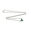 Necklace .04ctw Round Diamonds .50ctw Emerald 900pt 14-15-16" 4.12g 125020008