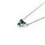 Necklace .04ctw Round Diamonds .50ctw Emerald 900pt 14-15-16" 4.12g 125020008