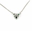 Necklace .04ctw Round Diamonds .50ctw Emerald 900pt 14-15-16" 4.12g 125020008