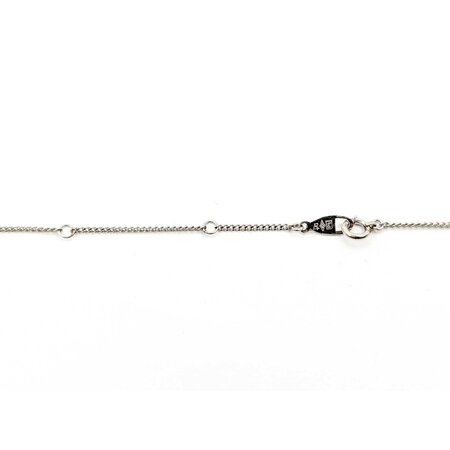 Necklace .04ctw Round Diamonds .50ctw Emerald 900pt 14-15-16" 4.12g 125020008