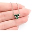 Necklace .04ctw Round Diamonds .50ctw Emerald 900pt 14-15-16" 4.12g 125020008