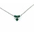 Necklace .04ctw Round Diamonds .50ctw Emerald 900pt 14-15-16" 4.12g 125020008