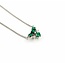 Necklace .04ctw Round Diamonds .50ctw Emerald 900pt 14-15-16" 4.12g 125020008