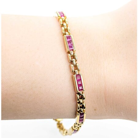 Bracelet 4.00ctw Ruby 14ky 7.75" 18.6g 225020008