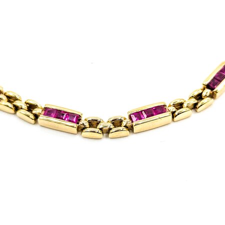 Bracelet 4.00ctw Ruby 14ky 7.75" 18.6g 225020008