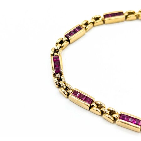 Bracelet 4.00ctw Ruby 14ky 7.75" 18.6g 225020008