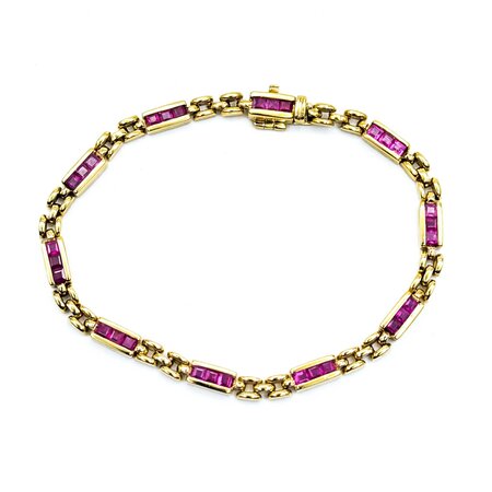 Bracelet 4.00ctw Ruby 14ky 7.75" 18.6g 225020008