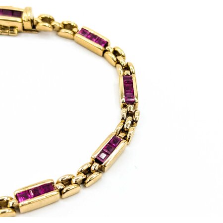 Bracelet 4.00ctw Ruby 14ky 7.75" 18.6g 225020008