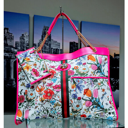 Handbag Gucci Flora Rajah Maxi Tote 125035011