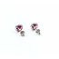Earrings .15xtw Round Diamonds 1.20ctw Ruby 14kw 1.96g 225020007