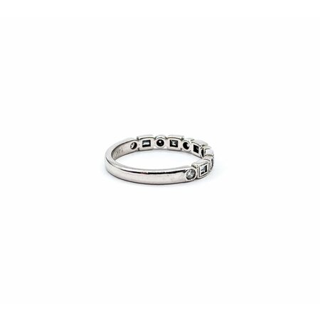 Ring Band Bezel .28ctw Round/Baguette Diamonds 14kw sz4.25 225010452