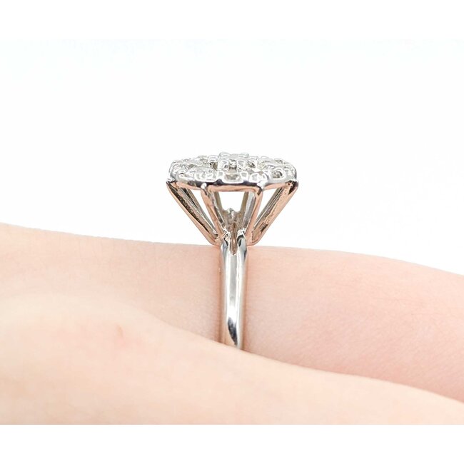 Ring Cocktail .50ctw Round Diamonds 14kw Sz6.5 3.56g 225020016
