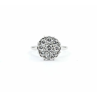 Ring Cocktail .50ctw Round Diamonds 14kw Sz6.5 3.56g 225020016