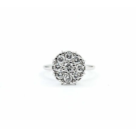 Ring Cocktail .50ctw Round Diamonds 14kw Sz6.5 3.56g 225020016