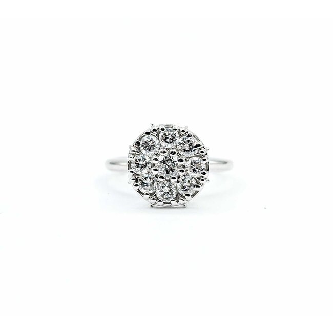 Ring Cocktail .50ctw Round Diamonds 14kw Sz6.5 3.56g 225020016
