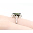 Ring Halo .25ctw Round Diamonds 1.05ct Green Tourmaline 14kw Sz7 3.84g 225030046