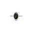 Ring Halo .25ctw Round Diamonds 1.05ct Green Tourmaline 14kw Sz7 3.84g 225030046