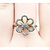 Ring Effy Floral .24ctw Round Diamonds 14ky Sz6.5 3.15g 225030047