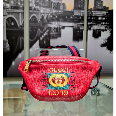 Waist Pouch Gucci GG Red Calf Leather Bag 527792 125035080