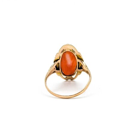 Ring Cameo Coral 10ky Sz6 2.46g 225020015