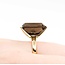 Ring Solitaire 12.0ct Smokey Quartz 14ky Sz7.5 5.26g 225030051