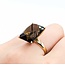 Ring Solitaire 12.0ct Smokey Quartz 14ky Sz7.5 5.26g 225030051