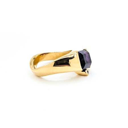 Ring .02ct Round Diamond 2.70ct Amethyst 14ky Sz6 9.71g 225030049