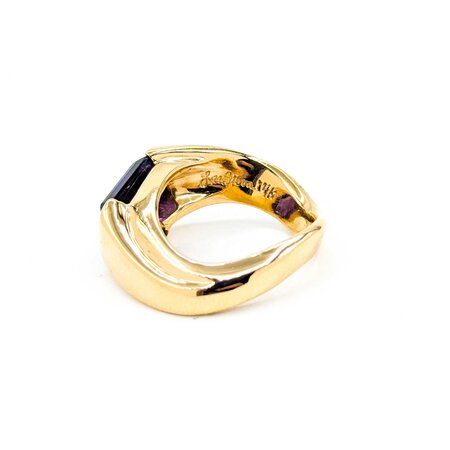 Ring .02ct Round Diamond 2.70ct Amethyst 14ky Sz6 9.71g 225030049