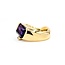 Ring .02ct Round Diamond 2.70ct Amethyst 14ky Sz6 9.71g 225030049