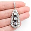 Pendant Enhancer Bail 2.10ctw Round Diamonds 8.5-9.2mm Tahitian Pearls 14kw 51x18mm 12.49g 225030081