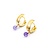 Earrings Basket Lever 6x6mm Briolette Amethyst 14ky .55x.25" 2.6g 125030016