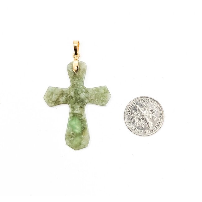 Pendant Jade Cross 14ky 50x31mm 3.50g 225030095