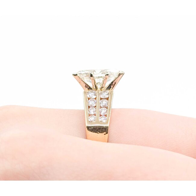 Ring Channel Set 2.02ct Marquise Diamond 1.00ctw Diamonds 14ky Sz7 7.22g 225030063