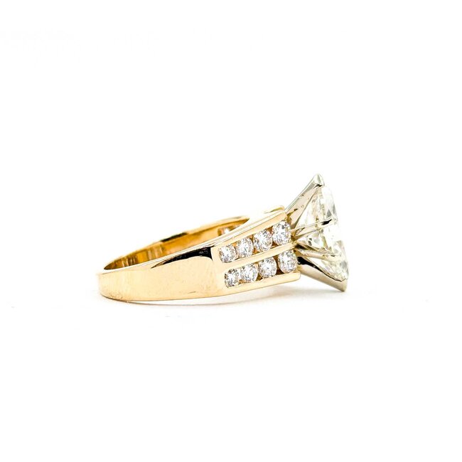 Ring Channel Set 2.02ct Marquise Diamond 1.00ctw Diamonds 14ky Sz7 7.22g 225030063