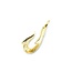 Pendant Fish Hook .20ctw Round Diamonds 18ky 1x.5" 2.48g 125030027