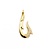 Pendant Fish Hook .20ctw Round Diamonds 18ky 1x.5" 2.48g 125030027