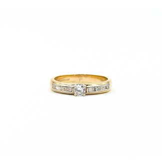 Ring .16ct Round Diamond .16ctw Diamonds 14ky Sz7 3.53g 225030064
