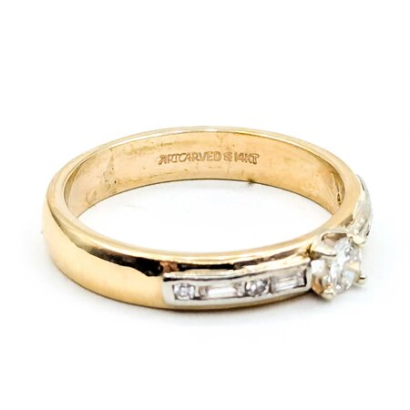 Ring .16ct Round Diamond .16ctw Diamonds 14ky Sz7 3.53g 225030064
