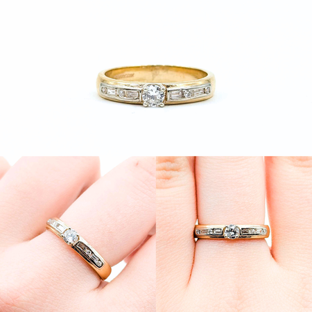 Ring .16ct Round Diamond .16ctw Diamonds 14ky Sz7 3.53g 225030064