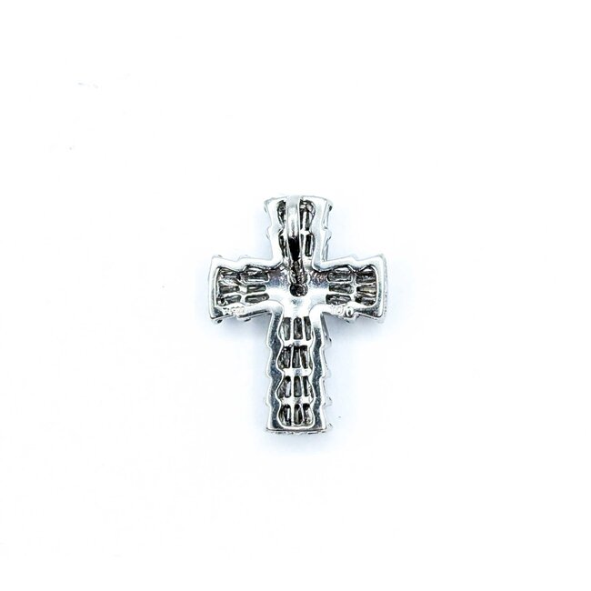 Pendant Cross 1.00ctw Round & Baguette Diamonds 900pt .8x.6" 4.7g 125030024