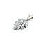 Pendant Tear Drop Leaf 1.50ctw Round Diamonds 900pt 1.12x.55" 5.53g 125030025