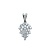 Pendant Tear Drop Leaf 1.50ctw Round Diamonds 900pt 1.12x.55" 5.53g 125030025
