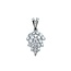 Pendant Tear Drop Leaf 1.50ctw Round Diamonds 900pt 1.12x.55" 5.53g 125030025