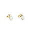 Earrings .10ctw Round Diamonds 1.70ctw Australian Opal 14ky 12x6mm 2.24g 225030061