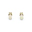 Earrings .10ctw Round Diamonds 1.70ctw Australian Opal 14ky 12x6mm 2.24g 225030061