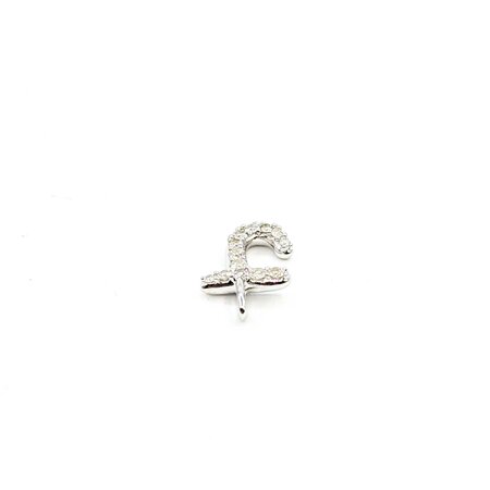 Pendant Kendra Scott "J" .06ctw Round Diamonds 14kw 11x6.5mm .41g 225030074