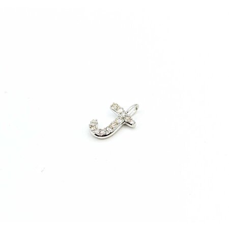Pendant Kendra Scott "J" .06ctw Round Diamonds 14kw 11x6.5mm .41g 225030074